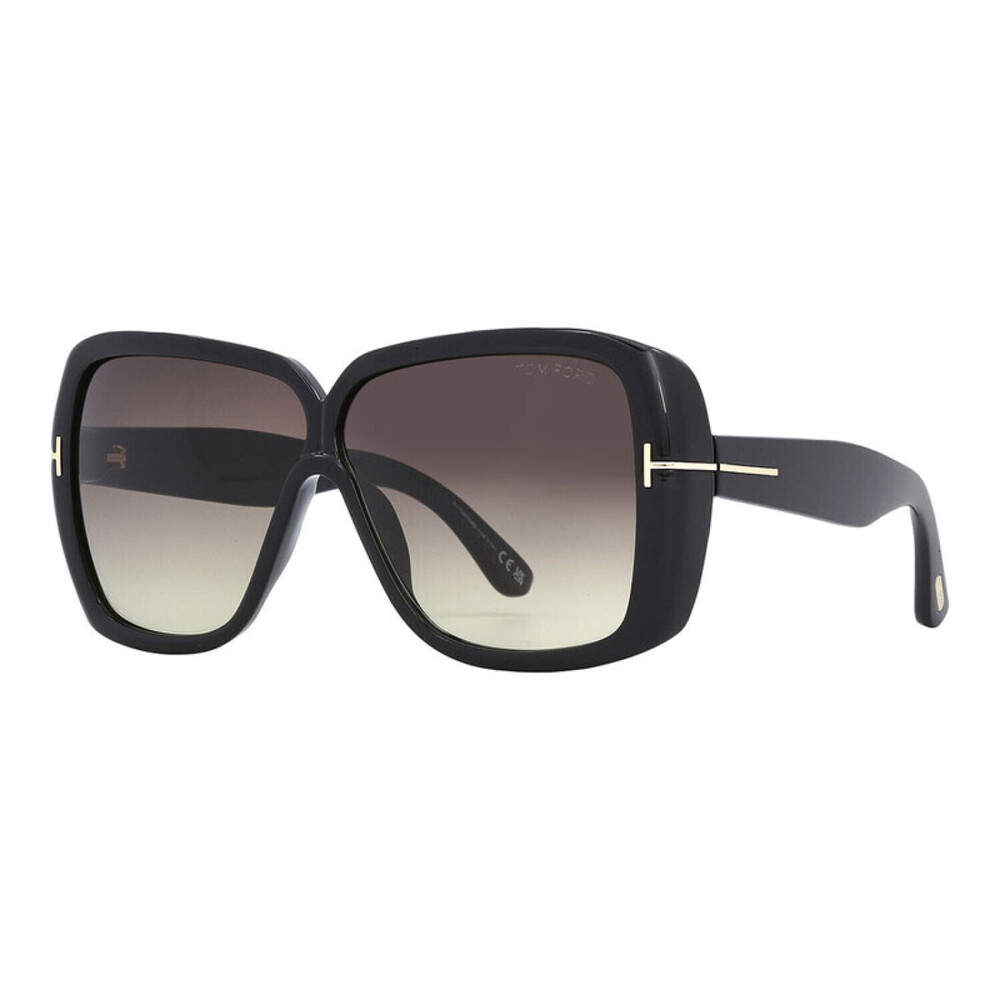NEW Tom Ford FT1037 01B Shiny Black Sunglasses Authentic